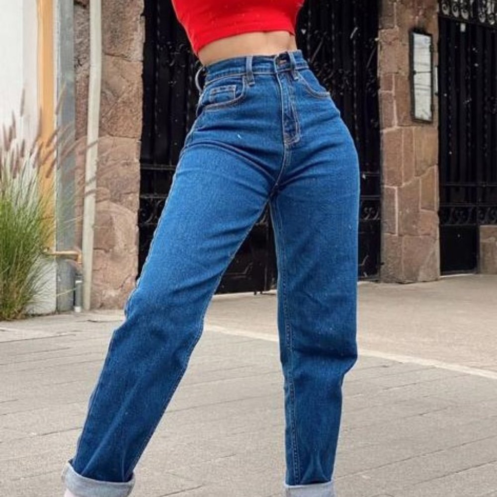 Fashion Nova I Got It From My Mama Jeans - Dark Denim. Fashion Nova size 7